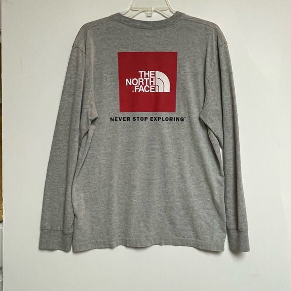 The North Face Long Sleeve T-Shirt, Gray, Sz. M - Picture 2 of 12